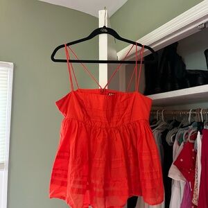 STAUD Vibrant Orange Camisole